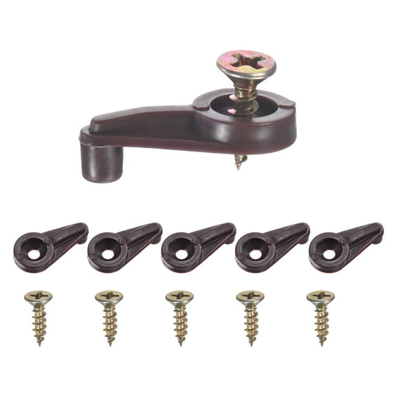 Uxcell 200 Pack Glass Retainer Clips with Screw 4mm Ball Type for Cabinet Brown