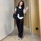 thumbnail image 2 of Nuevo traje de dos piezas para mujer con diseño de combinación de todo tipo de pantalones anchos y cintura alta y chaleco de nicho para verano, 2 of 5