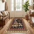 thumbnail image 4 of MJIAexp 3'x5' Area Rug Washable Bedroom Rug,Vintage Western Buffalo Bear Decor Entryway Carpet Rugs, Non Slip Soft Low Pile Area Carpet for Living Room Bedroom Festive Decor, 4 of 8