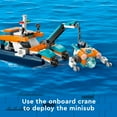 thumbnail image 6 of LEGO City Explorer Diving Boat 60377 Ocean Building Toy, Includes a Coral Reef Setting, Mini-Submarine, 3 Minifigures and Manta Ray, Shark, Crab, 2 Fish and 2 Turtle Figures, 6 of 9