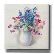 Epic Graffiti 'Ironstone Bouquet II Bright' by Carol Rowan, Giclee Canvas Wall Art, 18"x18"