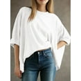 thumbnail image 6 of Summer Tops 2024 Womens Solid T Shirts for Women Loose Shirts Basic Tee, 6 of 6