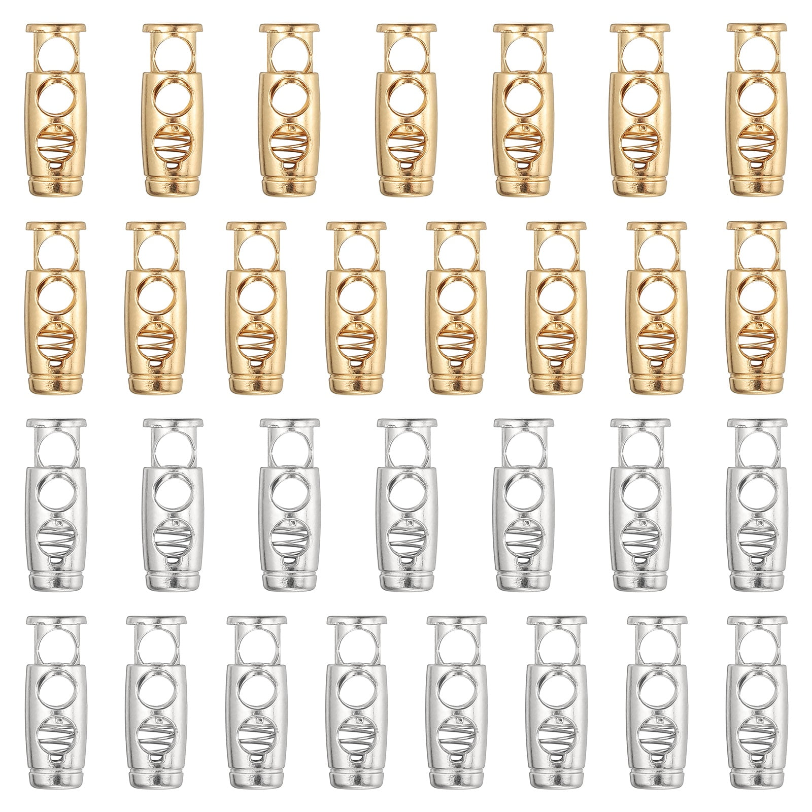 PARACORD PLANET Lot De 5 Bloqueurs à Bascule à Double Barillet Avec Cordon De Serrage – Choisissez Parmi 5, 10 Et 20 Tailles (noir, Lot De 5