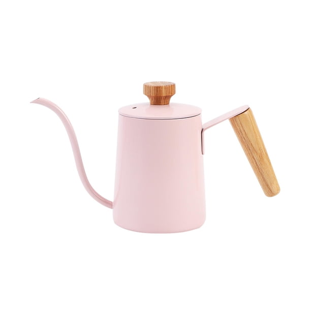 Cafetera de goteo, tetera de cuello de cisne, tetera de café con pico largo y estrecho, tetera de vertido Rosa