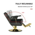 thumbnail image 2 of Salon Chair Barber Chair Hydraulic Recline Barber Chairs Hair Chair for Barbershop Hair Salon Spa Equipment All Purpose Styling Chair with Heavy Duty Hydraulic Pump - Gold, 2 of 7