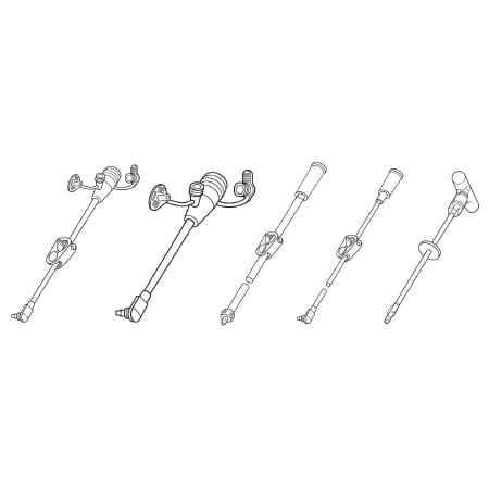 Feeding Extension Set - Halyard Bolus Extension Feeding Tube Set MIC-Key, Straight Connector and Clamp - EA1