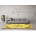 thumbnail image 3 of Ahgly Company Indoor Square Medallion Yellow Traditional Area Rugs, 7' Square, 3 of 4