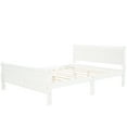 thumbnail image 2 of Full Size Wood Platform Bed with Headboard No Box Spring Needed Wood Slat Support, 2 of 8