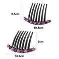 thumbnail image 2 of 2PCS 7 Teeth Hair Side Combs Rhinestone Floral Twist Combs Rhinestone Flower Hairpin Decorative Hair Combs Accessories for Women (2 Style), 2 of 5