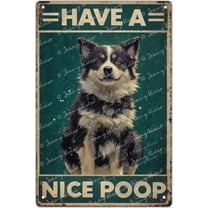 Have A Nice P**P Metal Tin Sign Dog Cute Decor Kids Rustic Bathroom Signs, Restroom Funny Wall Art Decor, Christmas Thanksgiving Day New Home Gift For Family Friends 5.5 x 8 In