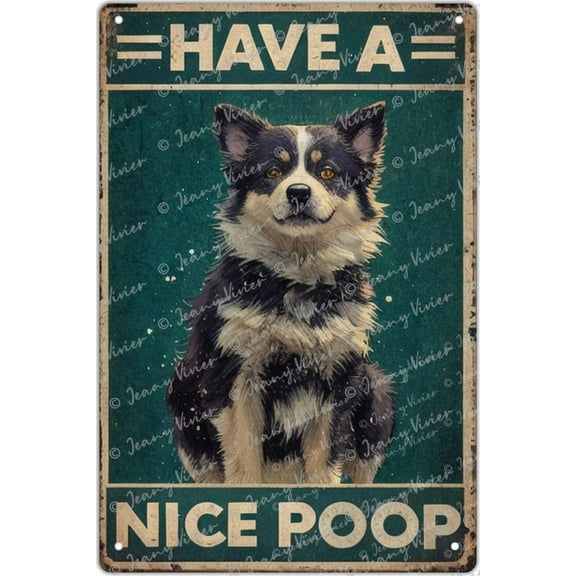 Have A Nice P**P Metal Tin Sign Dog Cute Decor Kids Rustic Bathroom Signs, Restroom Funny Wall Art Decor, Christmas Thanksgiving Day New Home Gift For Family Friends 5.5 x 8 In