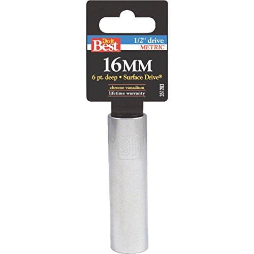 Do it Best Tools 16mm Deep Socket - Chrome Vanadium Steel - Universal Fit