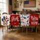 thumbnail image 4 of YiJuHui Independence Day Chair Covers Set of 4, Patriotic Chair Back Covers for Dining Room, Kitchen, Party Decor, Memorial Day 4th of July Decorations, Chair Slipcovers for Home Holiday Party, 4 of 6