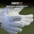 thumbnail image 5 of ONEKEEPER Solid White Goalkeeper Gloves for Youth & Adults | Comfort Wide Fit |  3.5 mm Pro Latex | No Finger Protection | Size 5-12, 5 of 11
