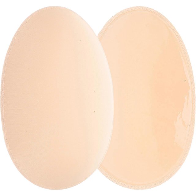 1 pair silicone butt pads reusable buttocks enhancers pads adhesive hip side pad for women par de almohadillas ovaladas color piel, una cara de silicona brillante y otra de tejido mate, 22.5x16.5x4 cm, bordes cosidos y perfil curvado para realzar la silueta de la cadera; aptas para uso diario, lencería y eventos sociales, frecuentemente usadas para añadir volumen temporal bajo ropa ajustada.