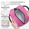 thumbnail image 6 of YFYANG Portable Waterproof Insulated Lunch Bag, Pink Textured Background Reusable Cooler Bag / Picnic Bag for Adults Teens, 6 of 9