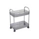 thumbnail image 2 of Estante De Almacenamiento De Plástico Carrito de almacenamiento de plástico gris de 2 niveles con ruedas,organizador de estantes móvil para cocina,baño y sala de estar (1 pieza) Rkxzt, 2 of 8