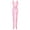 Pink, variant on JINMGG 2025 Womens Plus Size Clearance Womens Fishnet Open Crotch Seamless Mesh Netting Stockings Chemise Hollow Out Babydoll Bodysuit Sleepwear