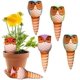 thumbnail image 5 of Juego auspicioso de 6 estacas de riego automático para plantas en vacaciones, dispositivos de riego de plantas de terracota para botellas de vino, macetas de riego automático Feliz Sencillez, 5 of 5