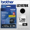 Brother Genuine LC107BK HighYield Printer Ink Cartridge, Black