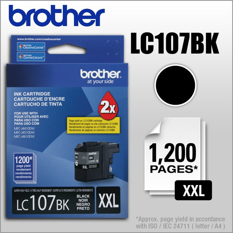LC107BK Innobella Super High-Yield Ink, 1,200 Page-Yield, Black LC107BK Innobella Super High-Yield Ink, 1,200 Page-Yield, Black