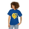 thumbnail image 3 of Flying smiley face tshirt Unisex Heavy Cotton Tee, 3 of 8