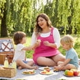thumbnail image 2 of GRACE & GRANDEUR Women's Plus Size Sleeveless Overall Skirt Casual Summer Midi Denim Dresses with Pockets 3X Hot Pink, 2 of 8