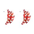 thumbnail image 3 of Justharion 12pcs / Set Multicolore Double Couche 3D Papillons Autocollants Muraux Décoration Murale PVC Papillons Réfrigérateur Autocollants Grand Rouge 2Set, 3 of 6