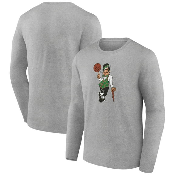 Men's Gray Boston Celtics Alternate Logo Long Sleeve T-Shirt