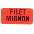 thumbnail image 2 of Specialty Printing Filet Mignon Grabber Label Dayglo Red with Black Print, 1.375" x 3/4" | 1000/Roll, 2 of 2