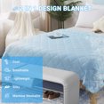 thumbnail image 5 of Yalamila Cooling Throws Blankets, Ice Blanket for All-Season, Ultra-Cool Lightweight Blanket for Bed, Blue, 5 of 5