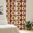 thumbnail image 2 of Ambesonne Purple Mandala Curtains, Old Baroque Art, Pair of 28"x63", Maroon Yellow, 2 of 5