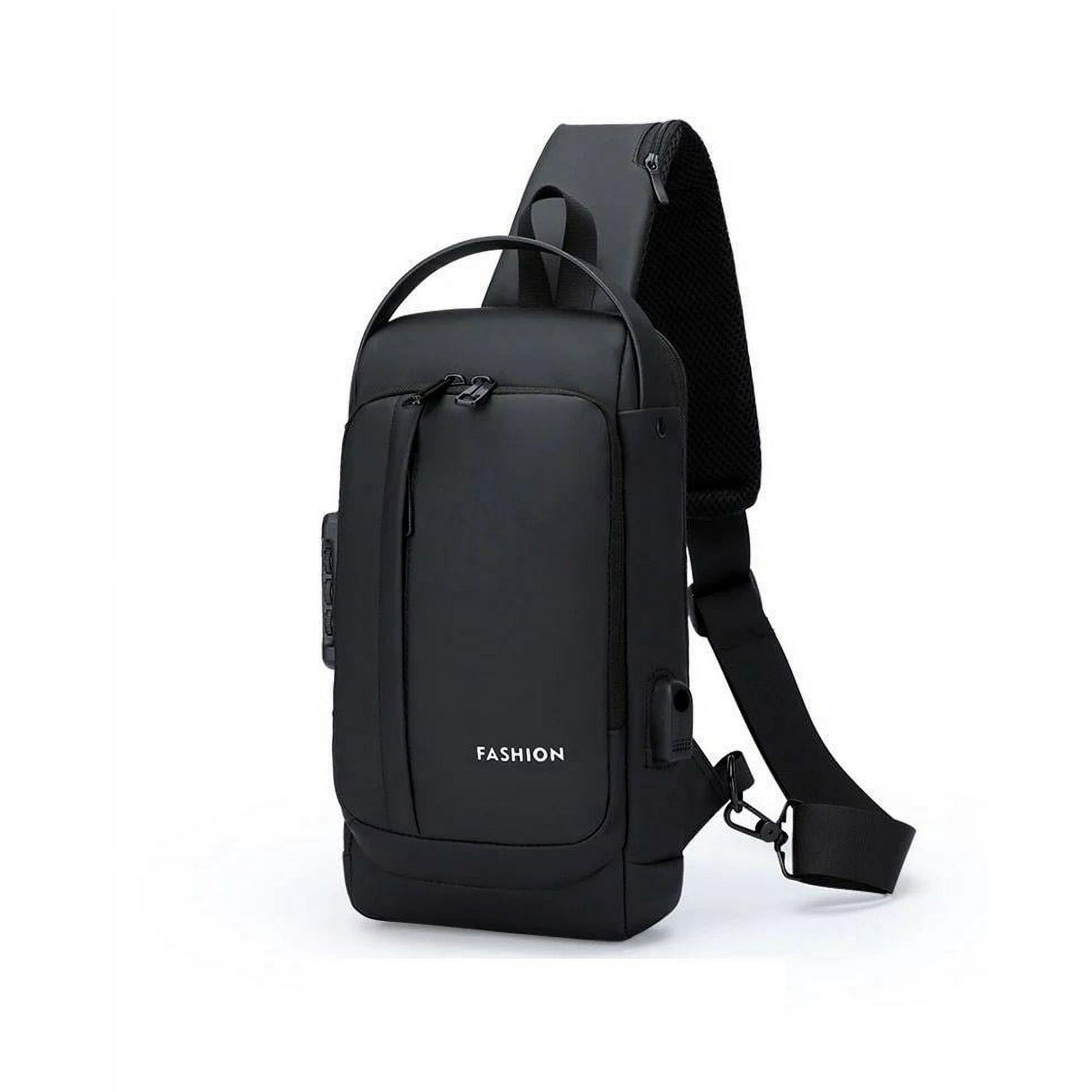 Bolso Urban Trekker Mochila Bandolera De Pecho Antirrobo Hombre Puerto Carga Usb