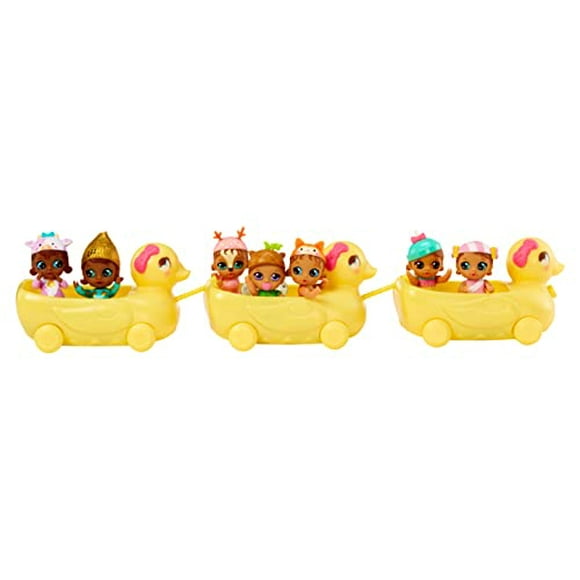 Baby Born Surprise Mini Babies Playset – Unwrap Surprise Twins or Triplets Collectible Baby Dolls with Soft Swaddle, Blanket, Ducky Pull Toy Series 3 Multicolor