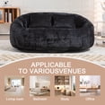 thumbnail image 2 of Villeston High-Back Bean Bag Sofa for Adults and Children, Indoor/Outdoor, Soft Casual,Black, 2 of 6