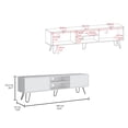 thumbnail image 3 of 70.9"W x 13.8"D Surface, Hidden Storage | Living Area, Stylish Hairpin Leg TV Stand, 3 of 3