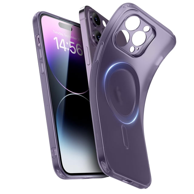 Funda de teléfono ESR para iPhone 14 Pro Max con MagSafe Frosted Purp