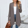thumbnail image 4 of Fall Cardigans for Women 2025 Long Sleeve Open Front Soft Knit Oversized Cardigan Sweaters with Pockets Outerwear, 4 of 8