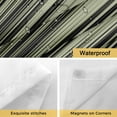 thumbnail image 4 of No Hook Shower Curtains with Snap-in Liner Set, Sage Green Black Ombre Waterproof Hotel Style Bathroom Shower Curtain, Modern Abstract Striped Gradient Breathable Mesh Top Bath Curtains 36''x72'', 4 of 9