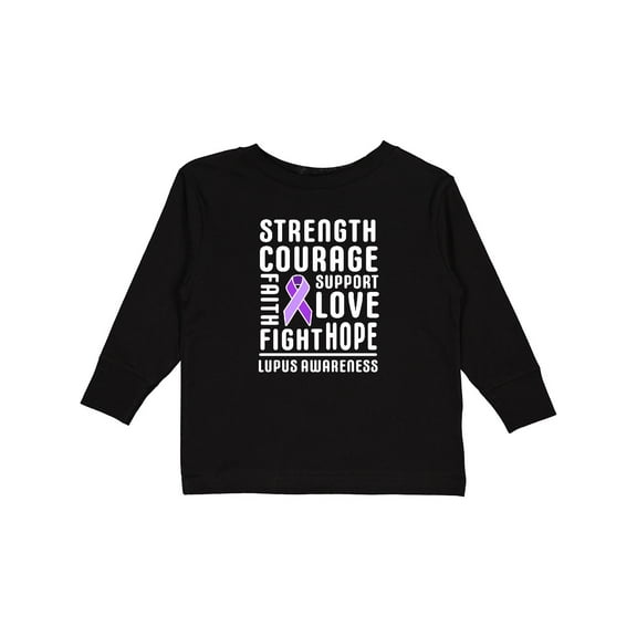 Inktastic Lupus Awareness Strength Support Courage Boys or Girls Long Sleeve Toddler T-Shirt
