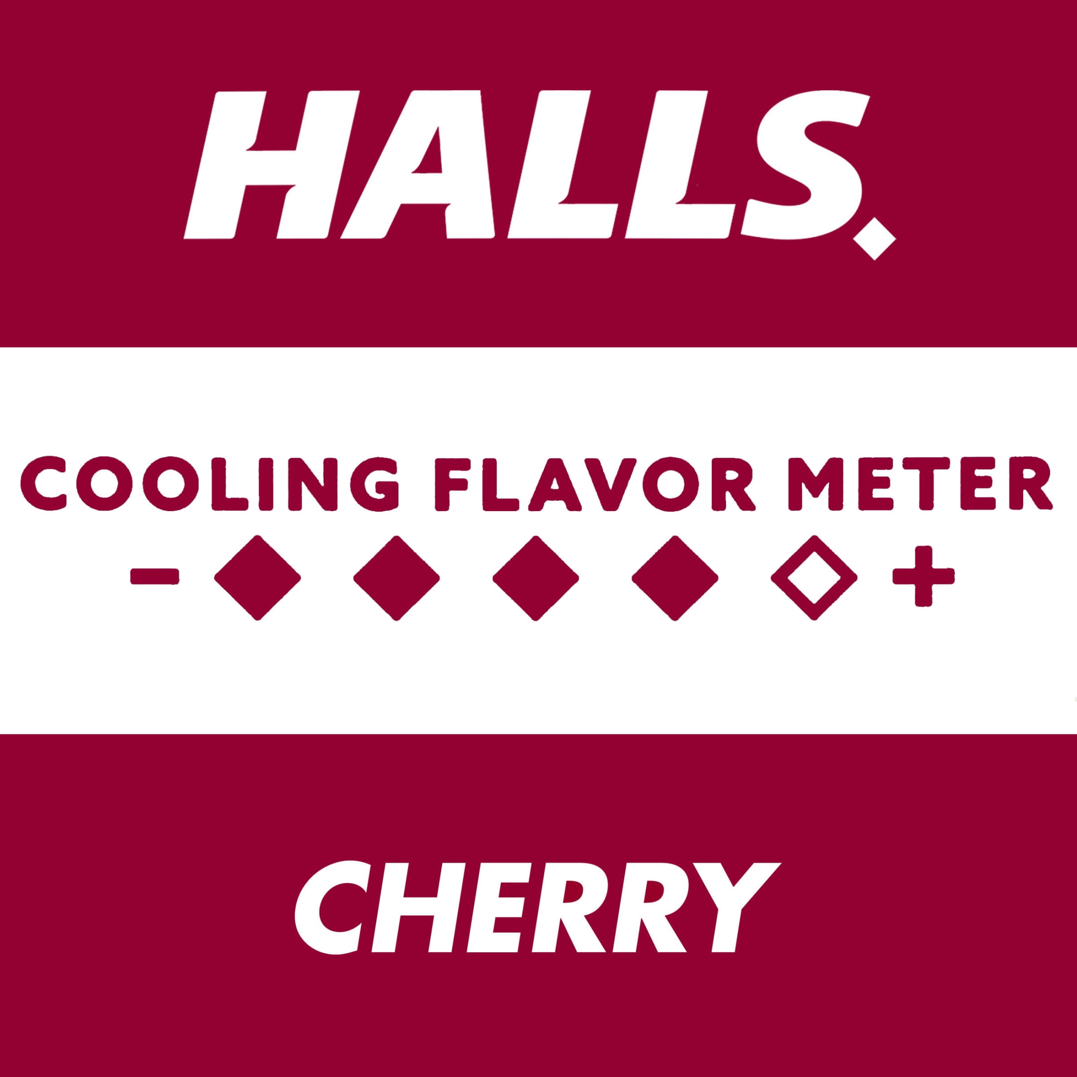 (4 pack) HALLS Cough and Throat Relief Cherry Cough Drops, 30 Drops
