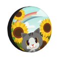 thumbnail image 2 of PUREYAH Sunflower Garden Cat Rv Spare Tire Cover, Wheel Covers Protectors Universal Fit for Camping Travel Trailer Truck 17 inch, 2 of 6