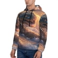 thumbnail image 3 of Honeii Mythical Serpent Mountain Sunrise Pattern Mens Hoodies Men's Loose Sleeve Sweatshirt,Pullover Hooded Sweatshirt for Men,Essentials Hoodie-4X-Large, 3 of 7