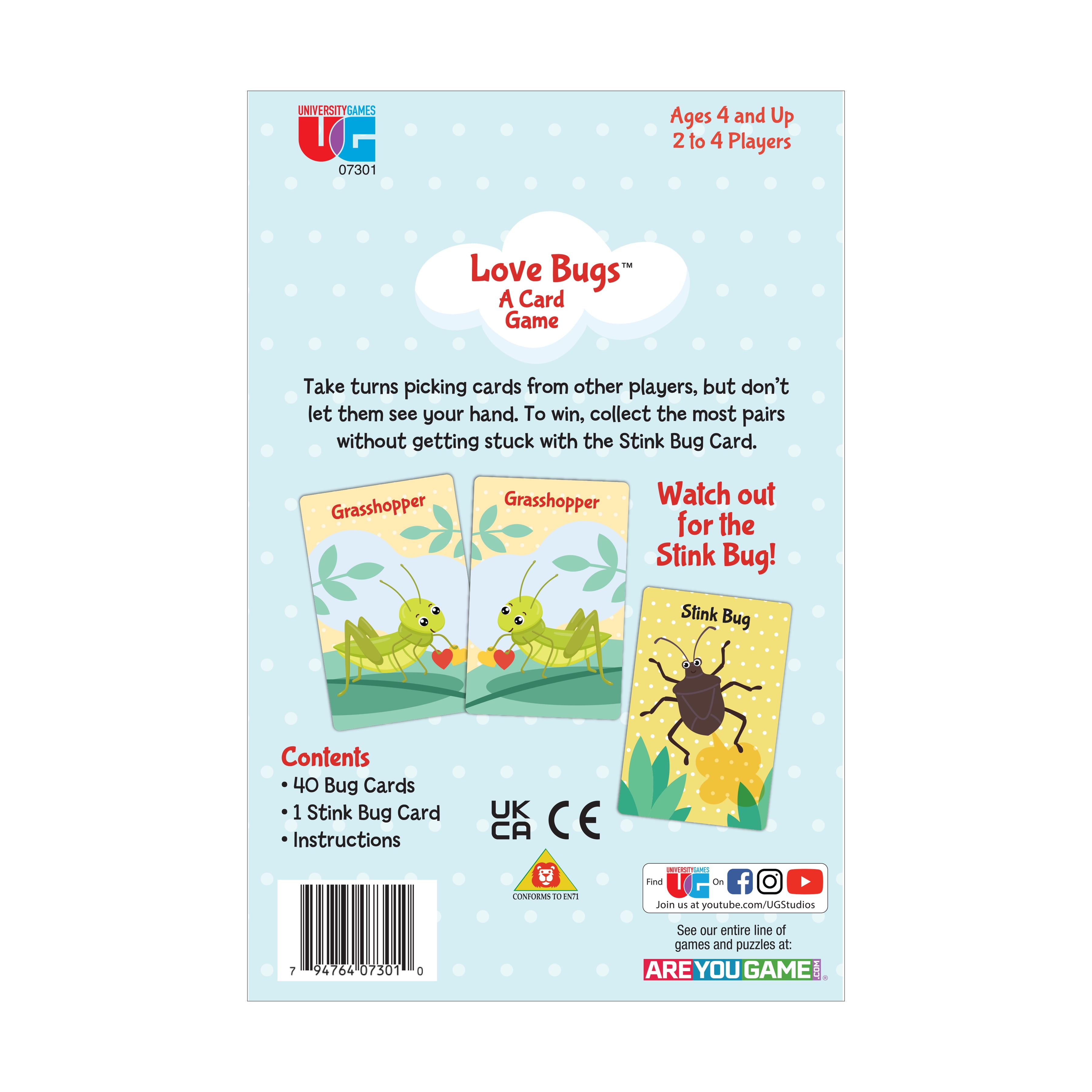 University Games Love Bugs Card Game