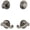 Antique Pewter, variant on Grandeur 834422 Georgetown Solid Brass Right Handed Single Cylinder Keyed Entry Leverset