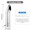 thumbnail image 2 of Turn Down Exhaust Tip 3" Inlet 12" Overall Length Stainless Steel Polished Tailpipe Tip Bolt On Diesel, 2 of 8