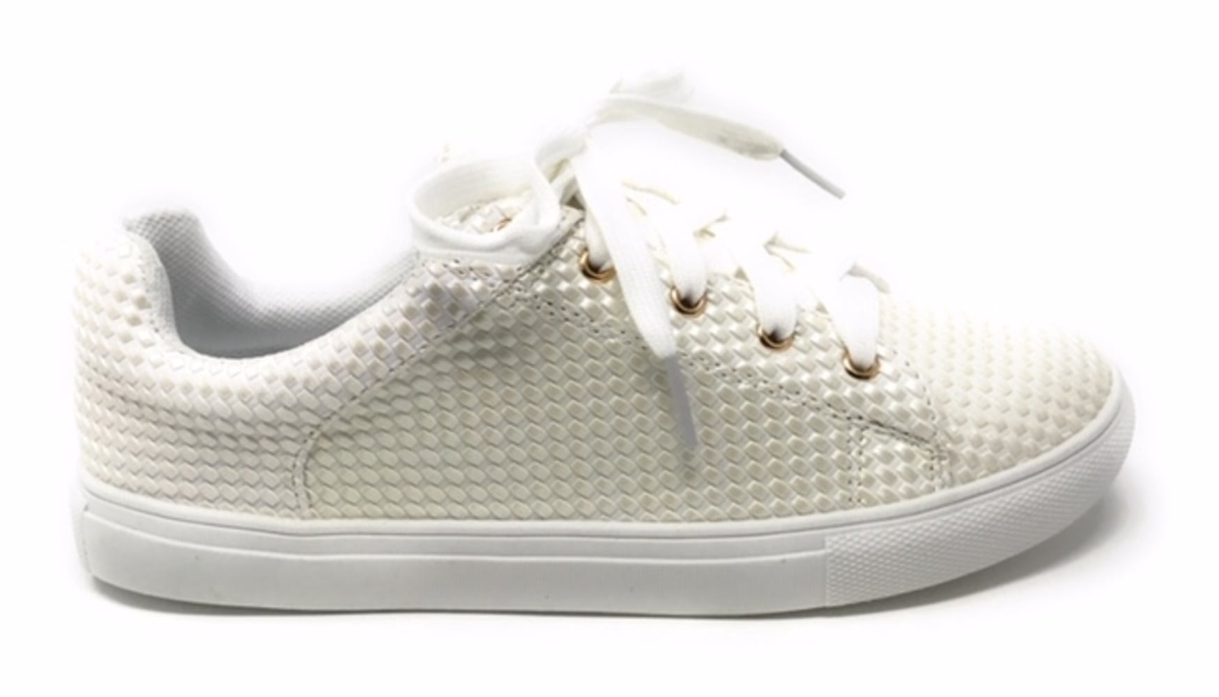 Forever Young Women's Textured Material Lace up Sneakers