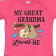 thumbnail image 4 of Inktastic My Great Grandma Loves Me with Sloth and Hearts Boys or Girls Baby Bodysuit, 4 of 5
