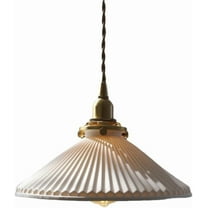 White Ceramic Pendant Light Fixture, Nordic Style Farmhouse Pendant Lamp, Modern Simple Pendant Lighting, Personalized Retro Rustic Pendant Light for Dining Room Kitchen Island Bar Sink