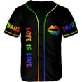 thumbnail image 2 of Lotusprinthandmade Personalized Name LGBT Baseball Jersey XS-5XL Multicolor, LGBT Baseball Shirt, 2 of 5